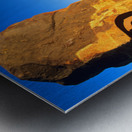 Sandstone sculptures glow at sunset in the Australian outback. Metal print