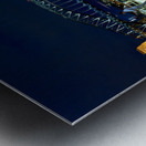 Sydney Opera House and Harbour Bridge at night. Metal print