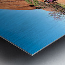 Tourists ride Segways near Uluru in Australia. Metal print