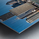 Sydney skyline viewed from a ferry on a sunny day. Metal print