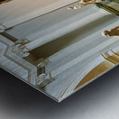 Sculptures and paintings in an art gallery in Sydney Metal print