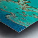 Aerial view of Heart Reef Great Barrier Reef Australia. Metal print