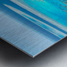 Aerial view of the Great Barrier Reefs turquoise waters. Metal print