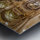 Opulent grand staircase in a historic opera house. Metal print