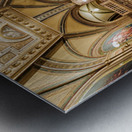 Luxurious ornate interior with grand staircase and classical st Metal print