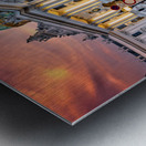 Hofburg Palace Vienna illuminated at dusk with festive street  Metal print