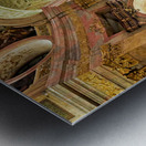 People attending a Requiem service in an ornate church. Metal print