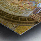 Grand historic library interior with ornate architecture and fre Metal print