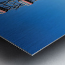 Prater Ferris wheel and carousel under a clear blue sky. Metal print