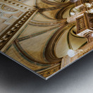 Opulent historic building interior with grand staircase and sta Metal print