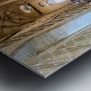 Visitors explore the interior of Lonja de la Seda in Valencia Sp Metal print