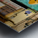 Valencia street art features murals and colorful buildings in Sp Metal print