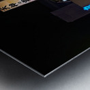 Neon lights illuminate Shinjuku district streets in Tokyo at nig Impression metal