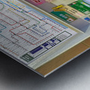 Buying tickets at a metro station in Tokyo Japan during the day Metal print