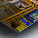 Food stall offers baked goods in downtown Athens Greece Metal print