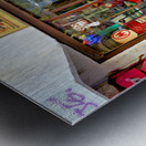 Flea market shopping in Monastiraki Athens Greece with vintage i Metal print