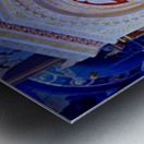 Candles in the Mitropolis Cathedral in Athens Greece show light Metal print