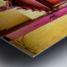 Old door in Anafiotika quarter of Athens Greece Metal print