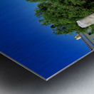 Roman Agora site shows ancient columns and ruins in Athens Greec Metal print