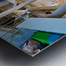 Visitors explore the Stavros Niarchos Foundation in Athens Metal print