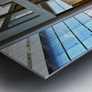 Visitors explore sculptures at Acropolis Museum in Athens Greece Metal print