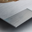 Ancient Japanese mask displayed at Honkan Gallery in Tokyo Metal print