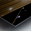 People walk around the National Archaeological Museum in Athens  Metal print