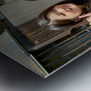 Young girls smiling in Kyoto while enjoying the day together Metal print