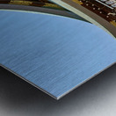 Visitors admire Yasaka shrine in Kyoto during sunny day Metal print