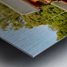 Kyoto Yasaka shrine temple with visitors and trees in background Metal print