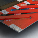 Traditional chopsticks displayed for sale in Miyajima Japan Metal print