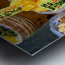 Colors and activities at Nishiki Market in Kyoto Japan Metal print