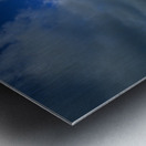 Photographers shadow falls on the Pinnacles desert at sunset. Metal print