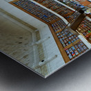 Grand library in Sydney with students and researchers at work Metal print