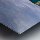 Sydney Harbour at dusk with ferries and city skyline. Metal print