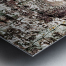 Ancient Khmer stone face Bayon temple. Metal print