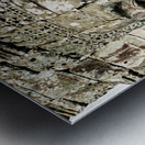 Serene stone face carving Bayon temple Angkor. Metal print