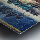 Ancient mural depicting temple figures and scenes of life. Metal print