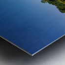 Golden roofed palace in lush gardens Phnom Penh Cambodia. Metal print