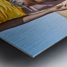 Portrait of Zemba Bantu child and mother in Kunene Region Namibi Metal print