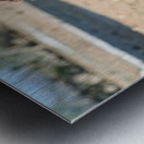 Traditional hair headdress worn by woman in Himba village in Nam Metal print