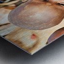 Portrait of child in Himba village in Kunene region of Namibia Metal print