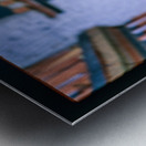 Bhutanese monks using a mobile phone. Metal print