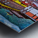 Large crowd at a traditional Bhutanese festival. Metal print