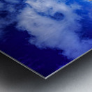 Traditional Bhutanese chortens on a green hill blue sky. Metal print