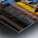 Traditional blue mask at a festival. Metal print