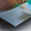 Sad boy in Kavango Region of Namibia looks thoughtful and lost Metal print