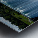 Maid of the Mist boat with tourists at Niagara Falls. Metal print