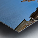 Tourists gather at Strasbourg Cathedral in Alsace on a sunny day Metal print