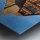 Historic houses and people walking in Petit France Strasbourg Metal print